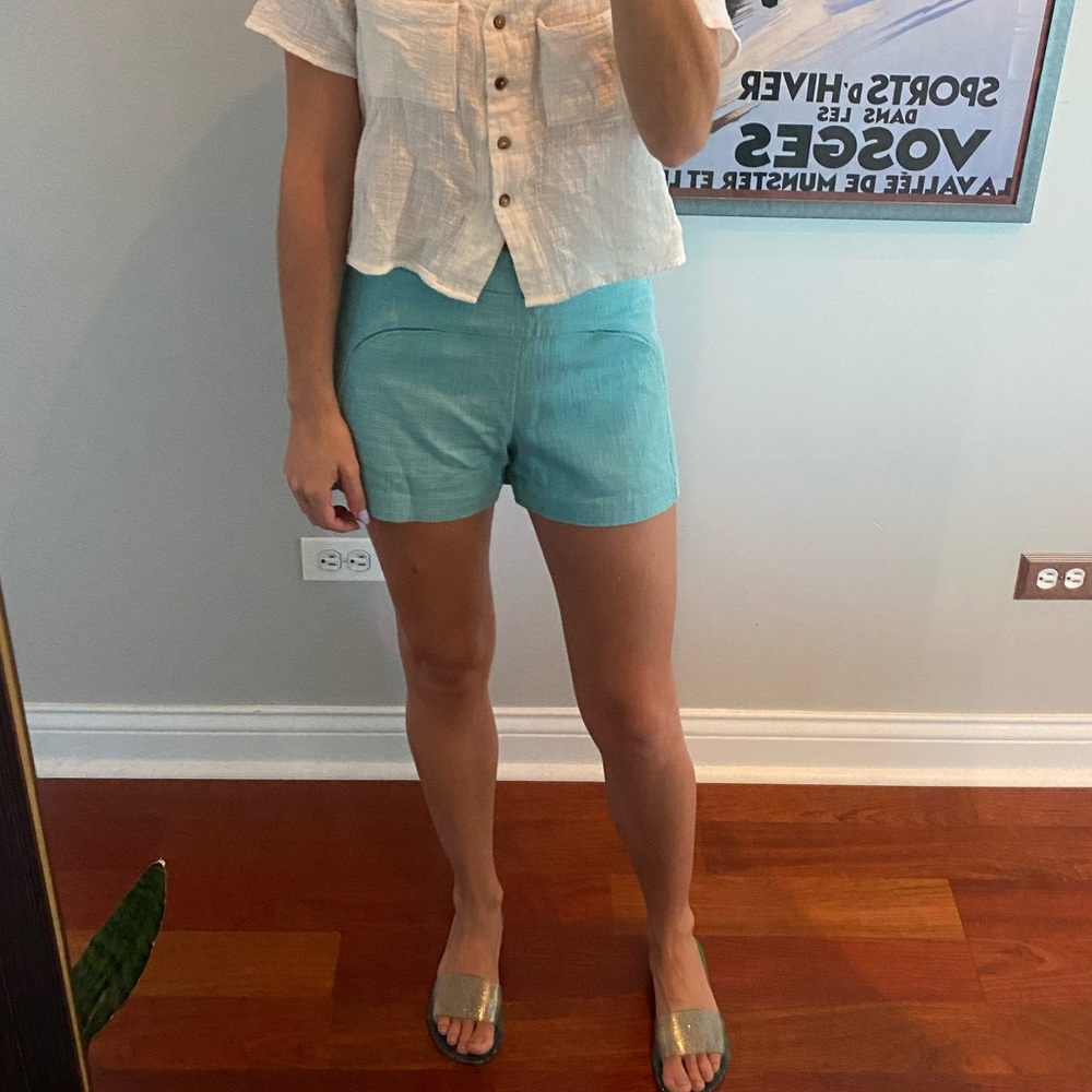 Teal summer shorts from Forever 21